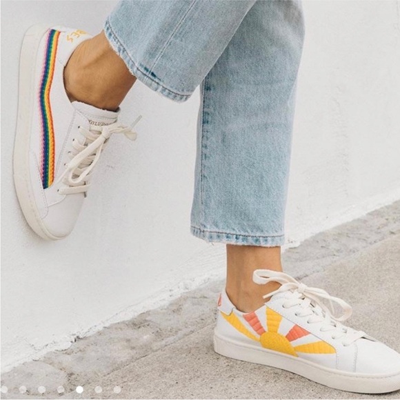 soludos good vibes lace up leather sneakers size 9 - Picture 4 of 12